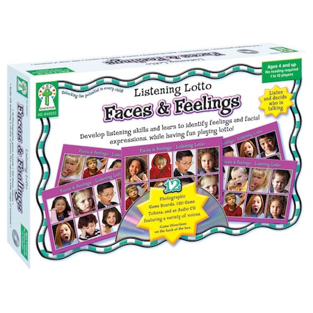 Key Education Publishing Listening Lotto: Faces and Feelings Board Game, Grade PK-1 846032